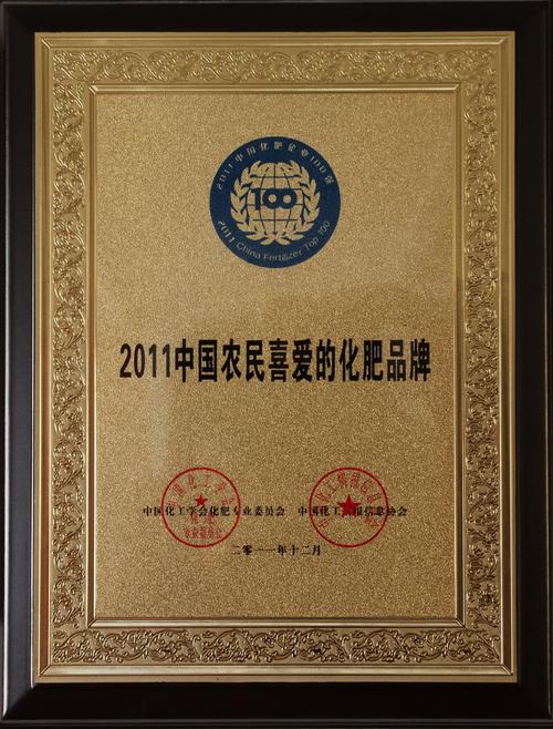 2011中国农民喜爱的化肥品牌